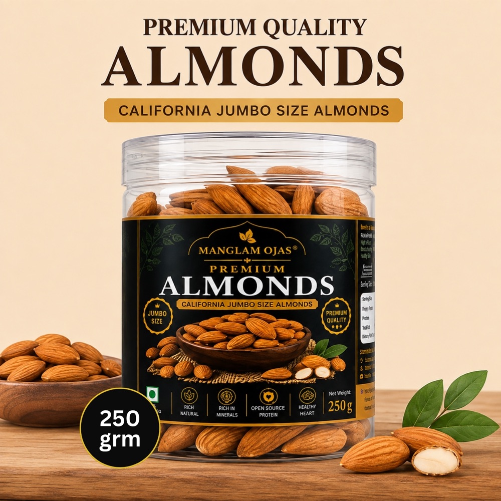 California Jumbo Almonds 250 g by Manglam Ojas