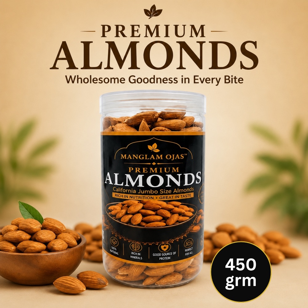 California Jumbo Almonds 450 g by Manglam Ojas