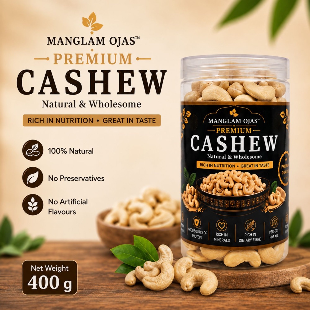 Premium Cashews 400 g by Manglam Ojas