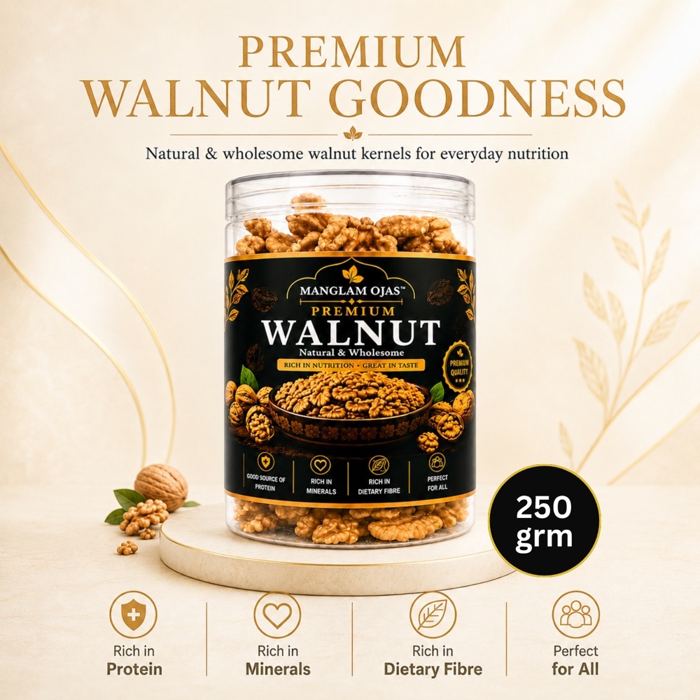 Premium Walnuts (Akhrot) 250 g by Manglam Ojas